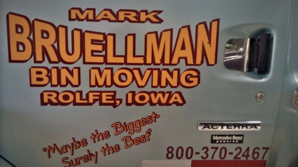 Mark Bruellman Bin Moving truck